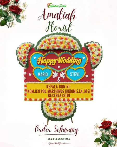 Papan Bunga Pernikahan Bungi
